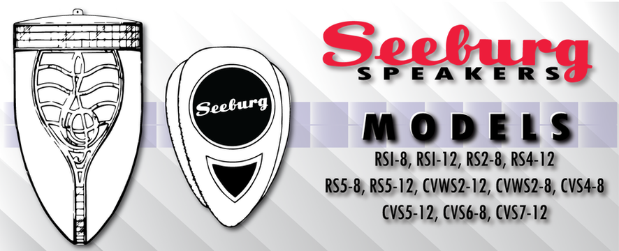 Seeburg Speakers Technical Information and Installation Manual Vol. 1​​Models ​RS1-8, RS1-12, RS2-8, RS4-12, RS5-8, RS5-12, CVWS2-12, CVWS2-8, CVS4-8, CVS5-12, CVS6-8, CVS7-12