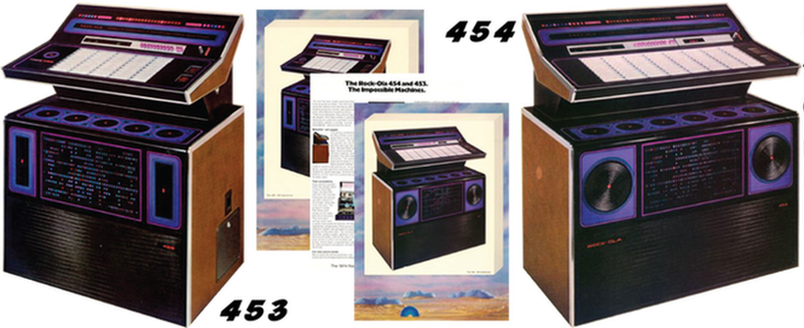 New Rock Ola 453 - 100 Selections and 454 - 160 Selection Jukebox Service Manual and Parts Catalog