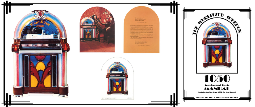 Wurlitzer Model 1050 Jukebox Complete Manual & Parts List, 3700 Manual Included! Everything needed to repair the 1050.