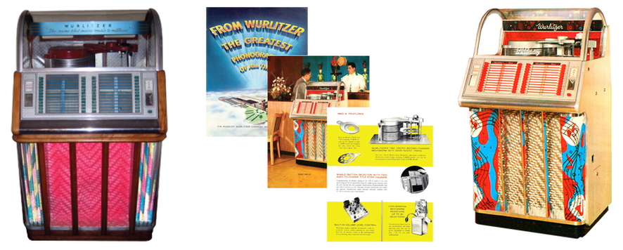 Wurlitzer Models1600, 1650, 1600A and 1650A Complete Service Manual And Parts Catalog with Sequence of Operation Schematics in Color