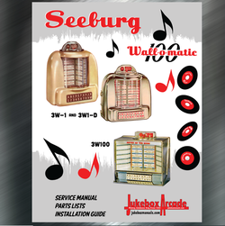Seeburg Wall Box Models 3W-1, 3W-1D and 3W100 Wall Box  Service Manuals with Parts Catalogs