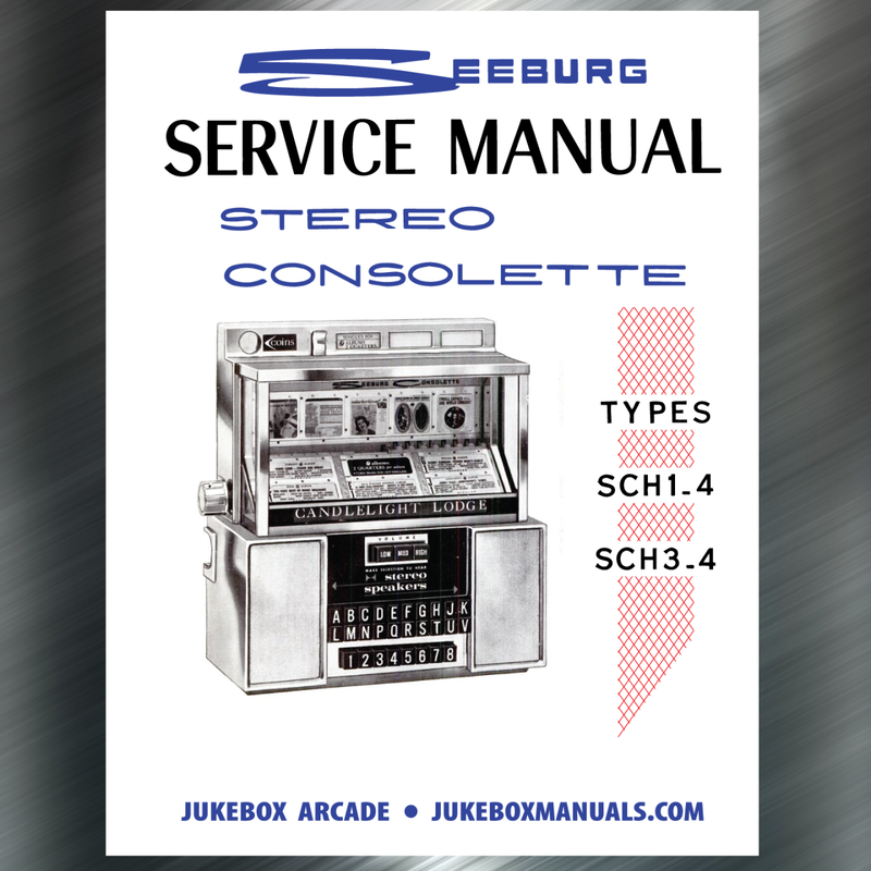 Seeburg Consolette Models SCH1-4 and SCH3-4 Service Manual and Parts List